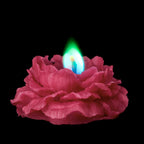 Burgundy Rose - colored flame candle