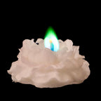 Schneerose – eine Kerze mit farbiger Flamme